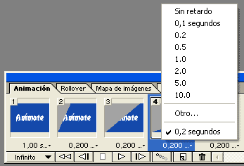 Elegir el tiempo de cada fotograma