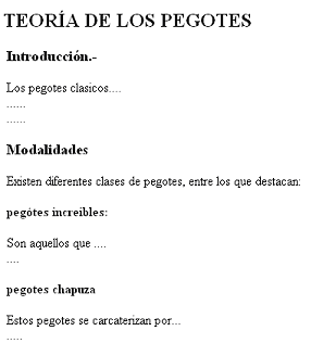 Disposici�n b�sica de textos