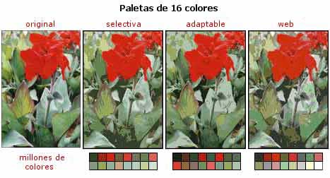 Paletas de 16 colores