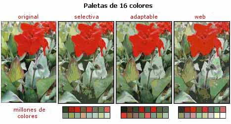 Paletas de 16 colores