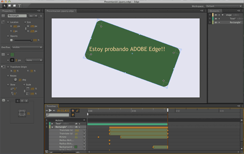 Pantalla completa de Adobe Edge