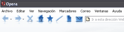 Barra de navegación de Opera