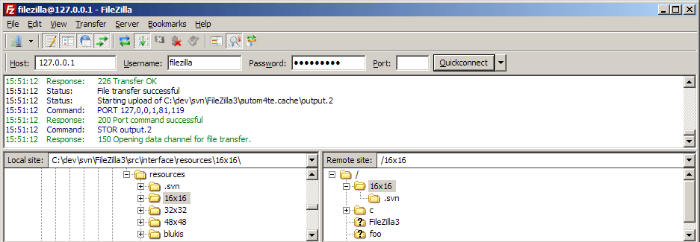 FileZilla, cliente FTP