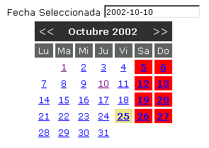 Calendario modificado