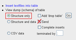 Herramienta de backup de PhpMyAdmin